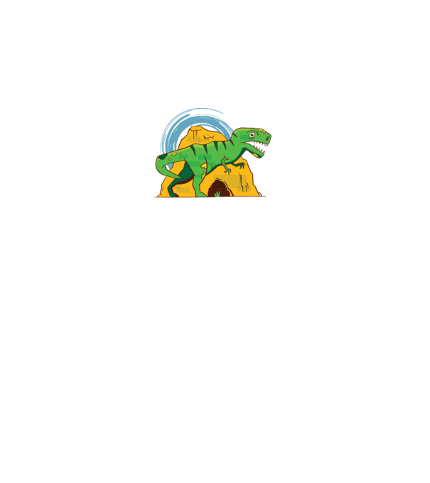 Dinozaur T-rex model negru pe tricou