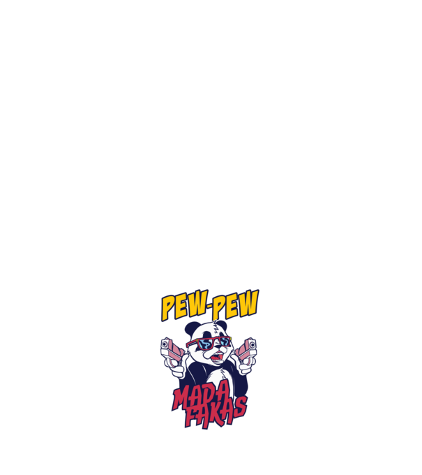 Pew Pew Pew Madafakas Panda model negru pe tricou