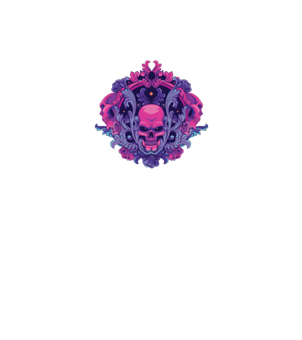 Cranii Dark Skull model alb pe tricou