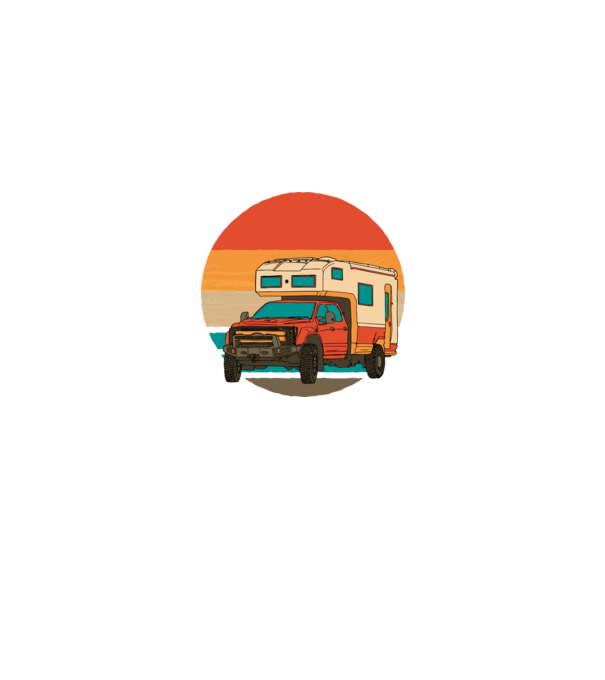 Campervan Retro model negru pe tricou