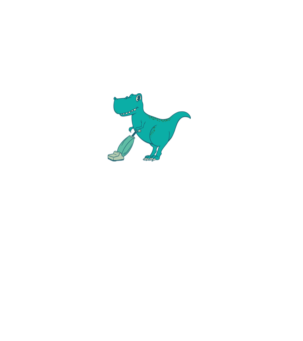 T-rex făcând curățenie model gri pe tricou