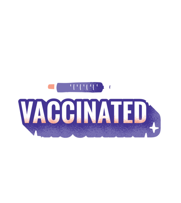 Vaccinat model alb pe tricou