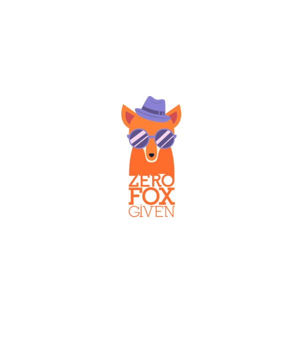 Zero Fox Given model negru pe tricou