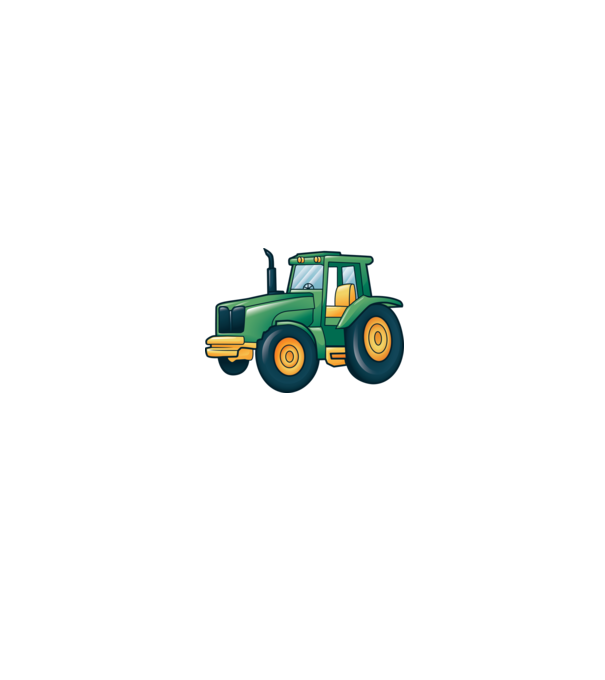 Desen Tractor model alb/roșu pe tricou
