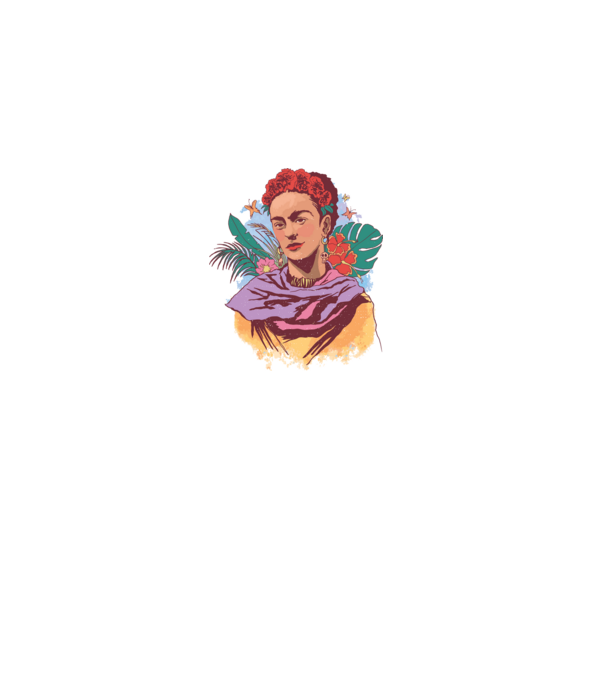 Portret Frida Kahlo model alb pe tricou