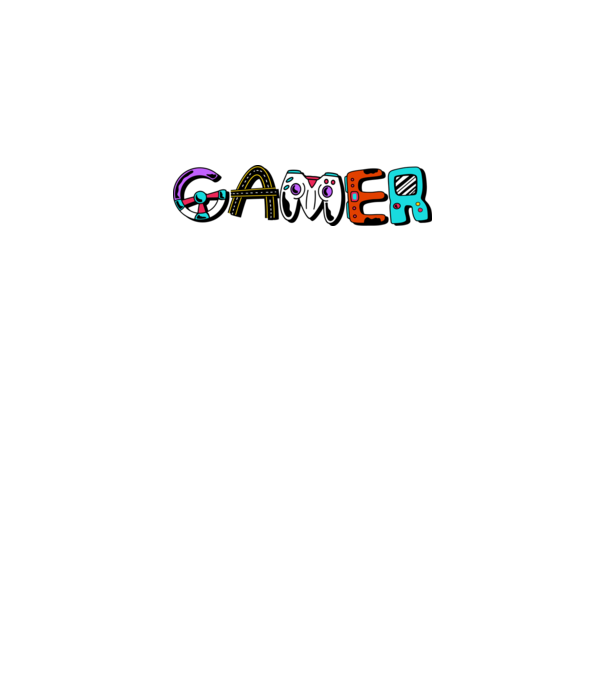 Inscripție Gamer model gri pe tricou