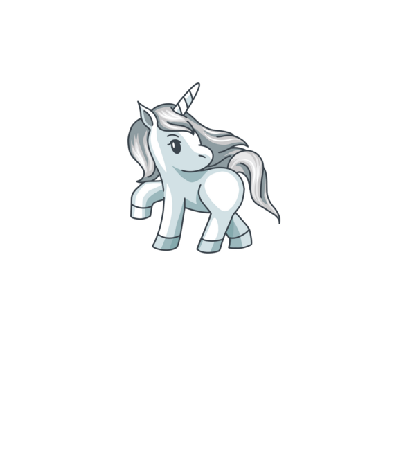 Unicorn de argint model mov pe tricou