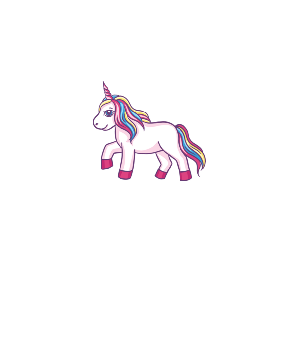 Unicorn drăguț model albastru regal pe tricou