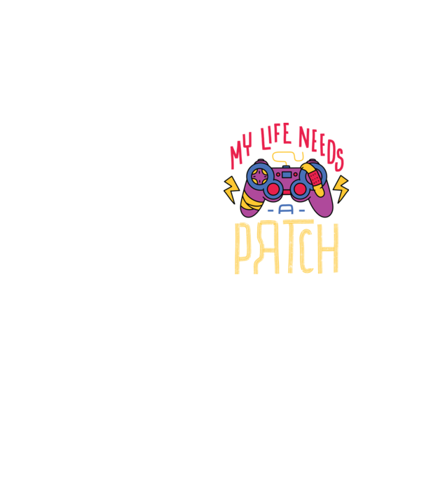 My life needs a patch Gamer model galben neon pe tricou