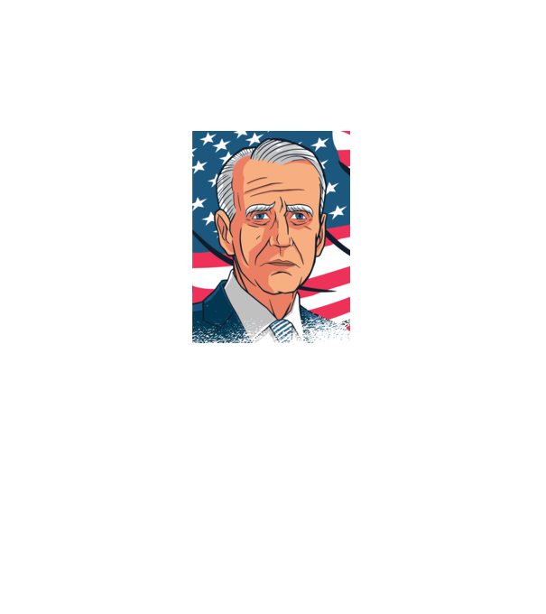 Joe Biden USA model negru pe tricou