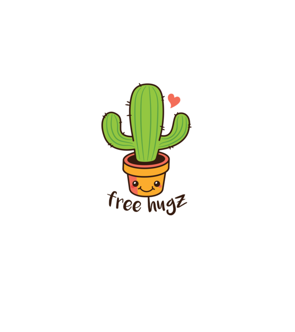Free Hugz tricou amuzant Cactus model roz deschis pe tricou