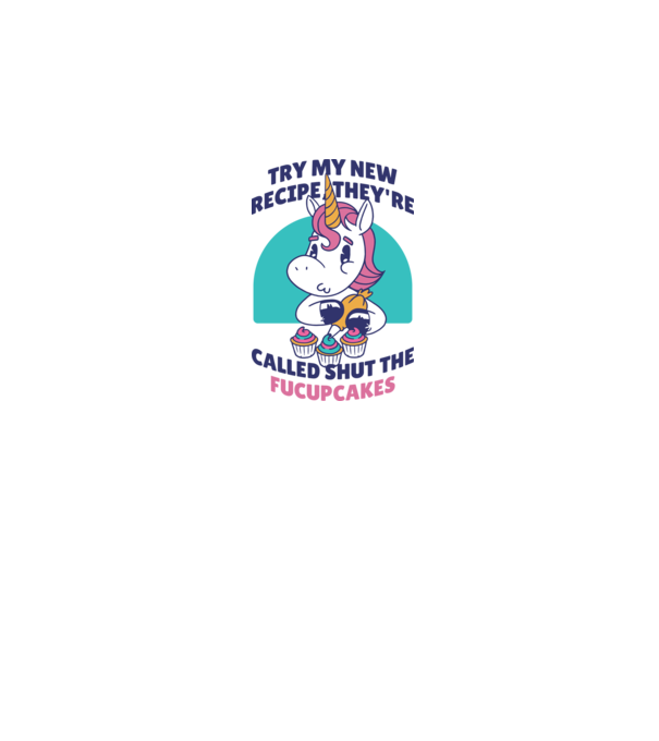 Unicorn Rețetă model alb pe tricou