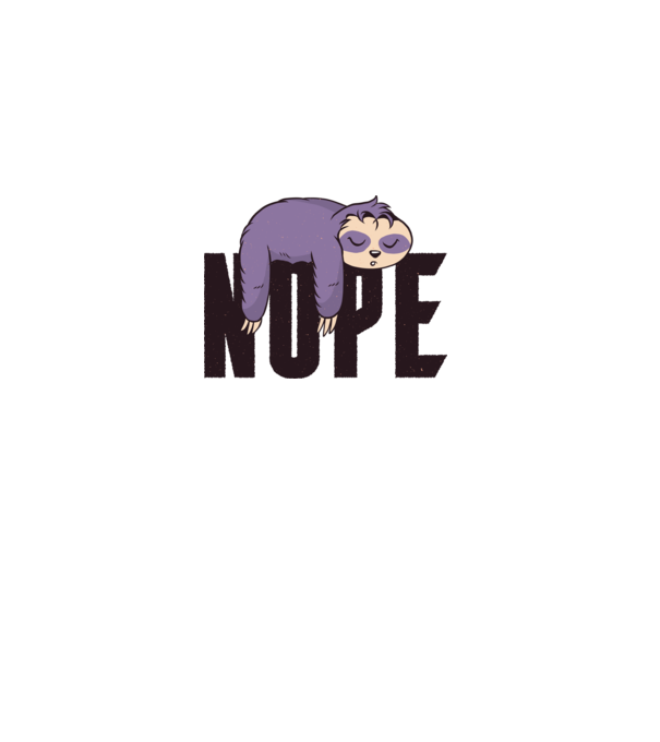 Leneș Nope model alb pe tricou