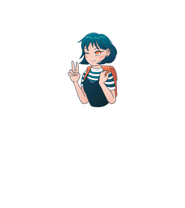Anime fată model alb pe tricou