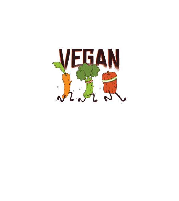 Legume vegan model alb pe tricou