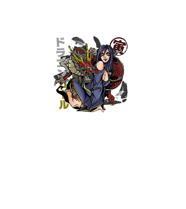 Dragon sexy Anime model negru pe tricou
