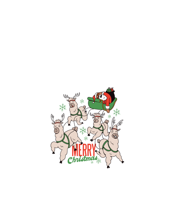Crăciun Fericit Moș Crăciun Leneș model alb pe tricou
