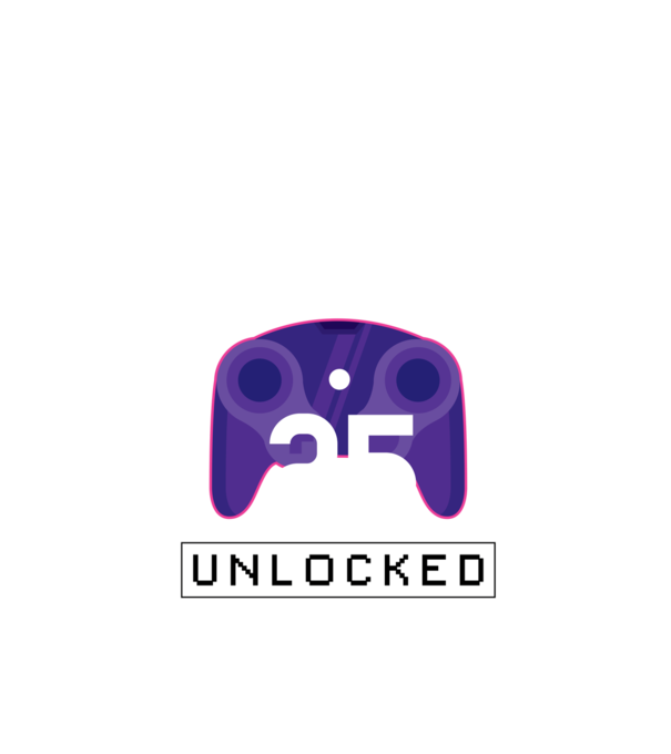 Level 25 Unlocked Gamer Birthday model negru pe tricou