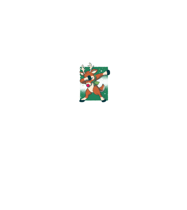 Rudolph DAB model alb pe tricou