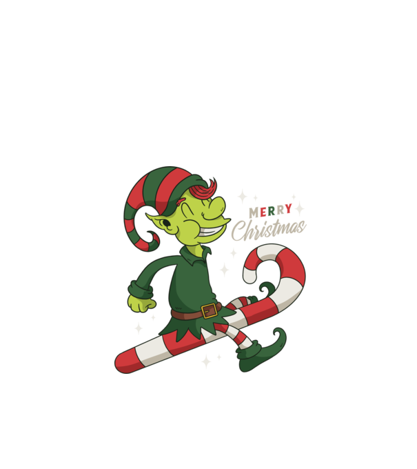 Crăciun Fericit Elf model negru pe tricou