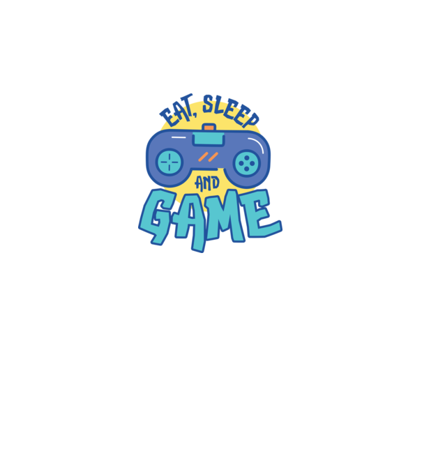 Eat Sleep and Game model gri pe tricou