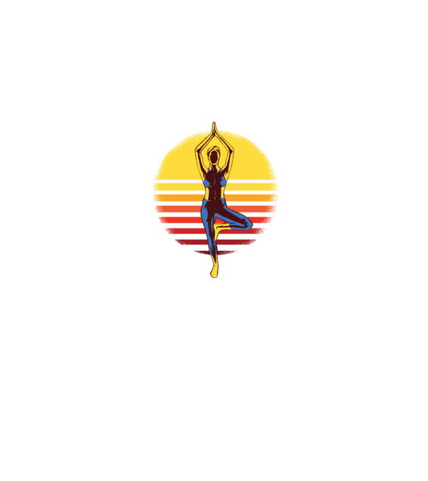 Retro yoga model albastru jeanși pe tricou
