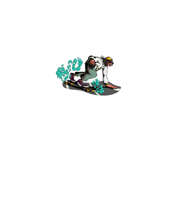 Longboard model gri pe tricou