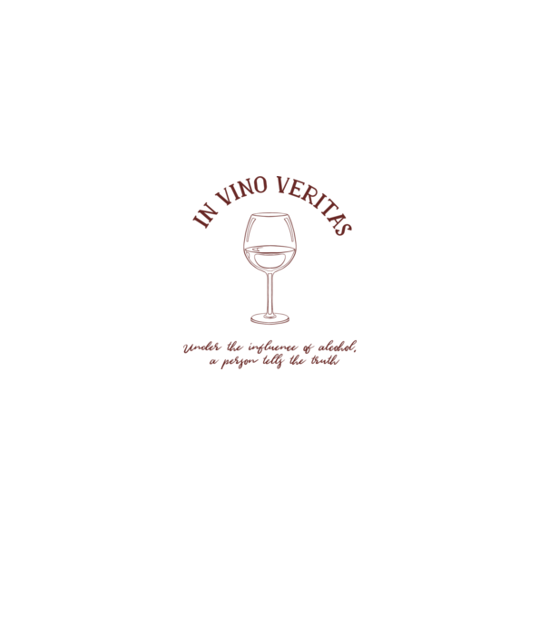 In Vino Veritas - Adevărul este în vin model alb pe tricou