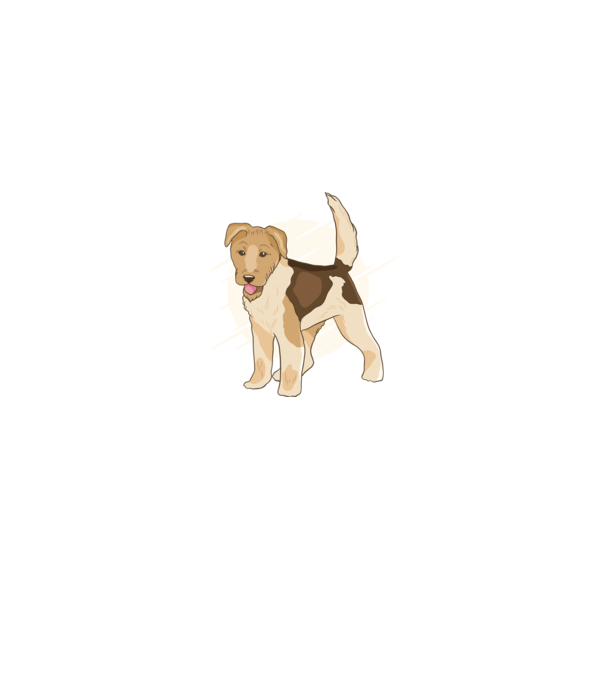 Fox Terrier model negru pe tricou