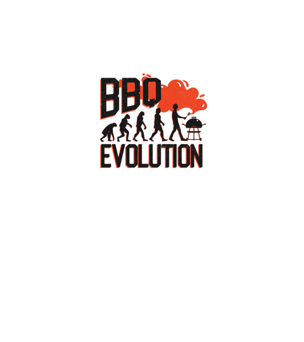 BBQ Evoluție Grătar model alb pe tricou