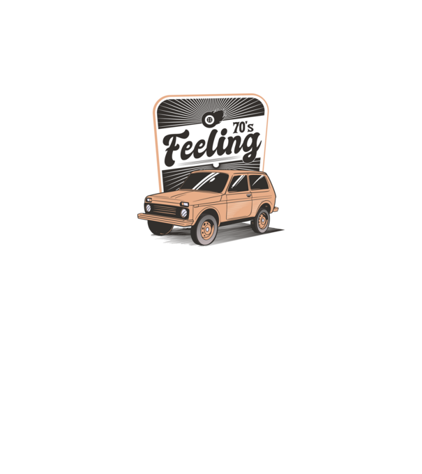 Mașină Retro anii 70 Lada Niva model gri pe tricou