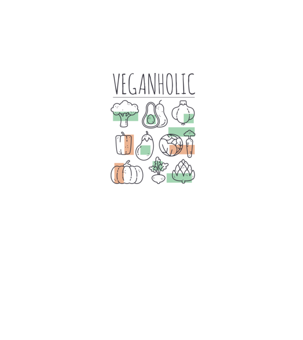 Veganholic model alb pe tricou