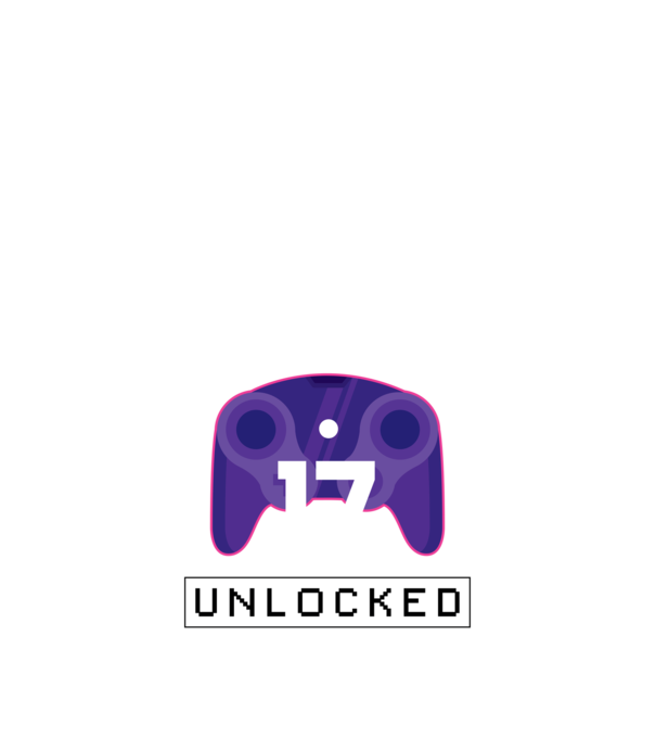 Level 17 Unlocked Gamer Birthday model negru pe tricou