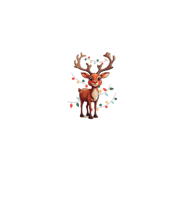 Festive Rudolph model gri pe tricou