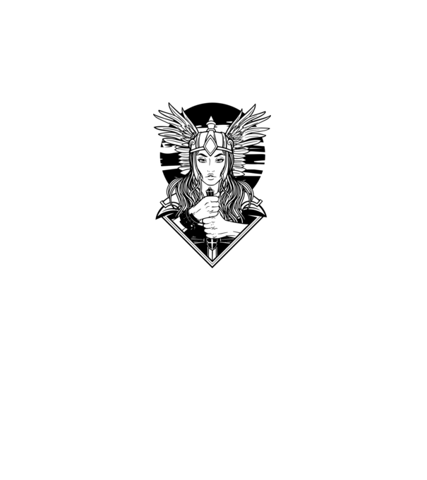 Zeița Valkyrie model alb pe tricou