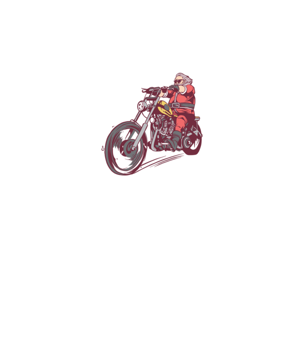 Moș Crăciun motociclist model roz pe tricou