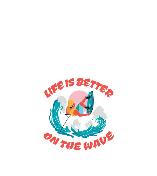 Wakeboard - Life is better on the wave model negru pe tricou