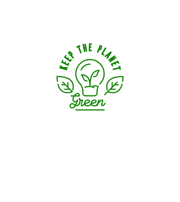 Keep The Planet Green - Ziua Pământului model alb pe tricou