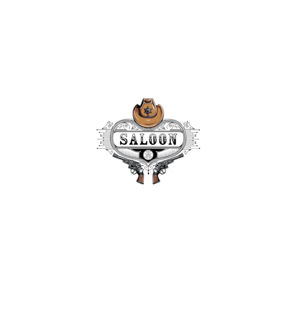 Cowboy saloon western model gri pe tricou
