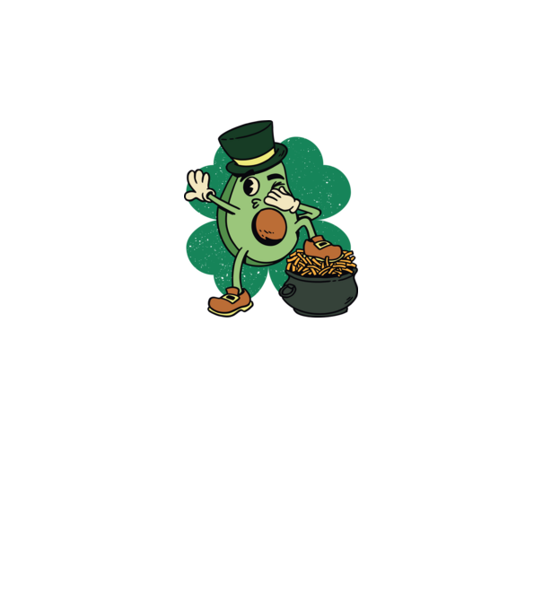 Avocado St. Patrick DAB model alb pe tricou