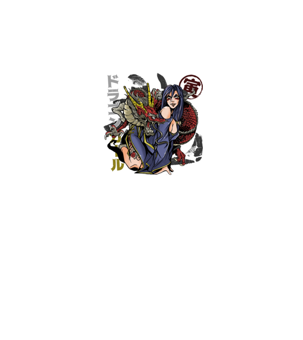 Dragon sexy Anime model negru pe tricou