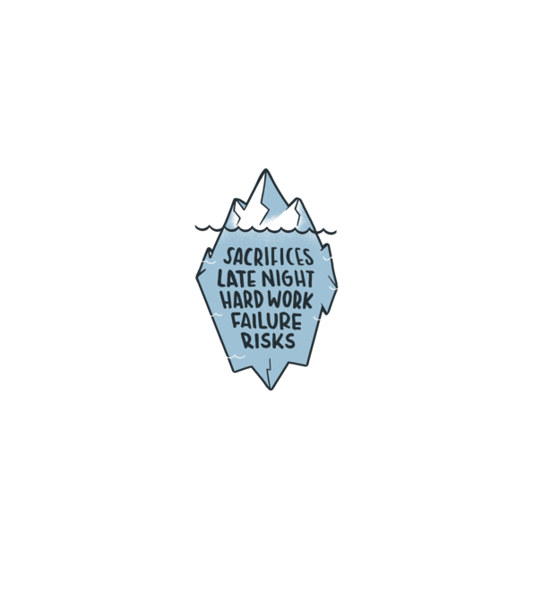 Succesul este doar vârful icebergului model albastru deschis pe tricou
