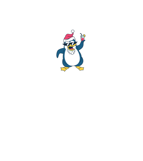 Pinguin de Crăciun model alb pe tricou