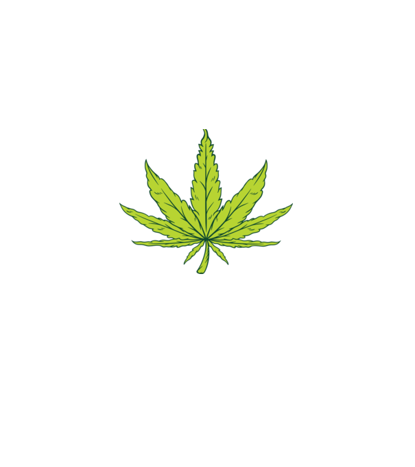 Frunză de marijuana model verde pe tricou