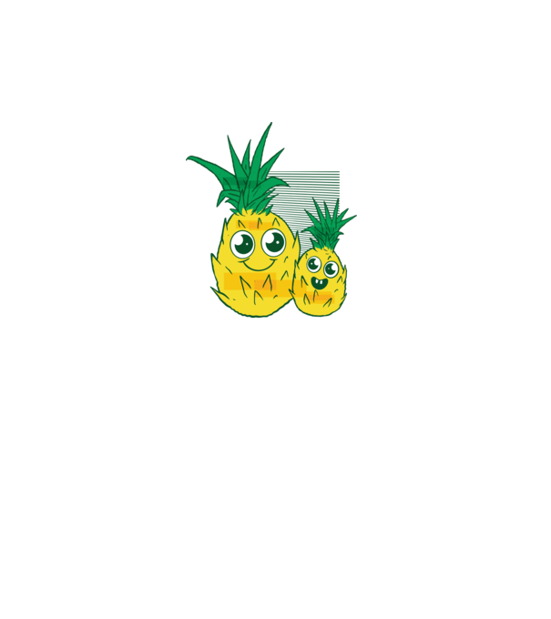 Familie Ananas model turcoaz pe tricou