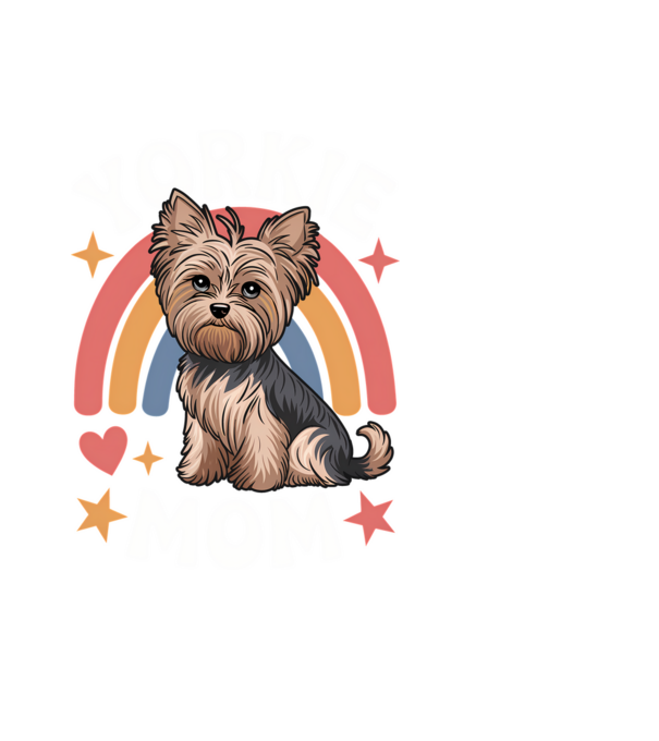Yorkie Mom Negru model negru pe tricou