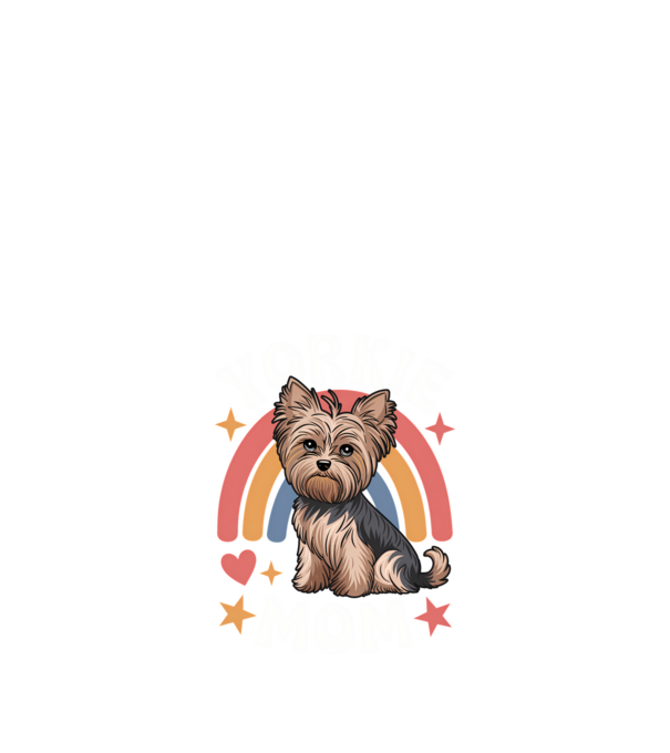 Yorkie Mom Negru model negru pe tricou