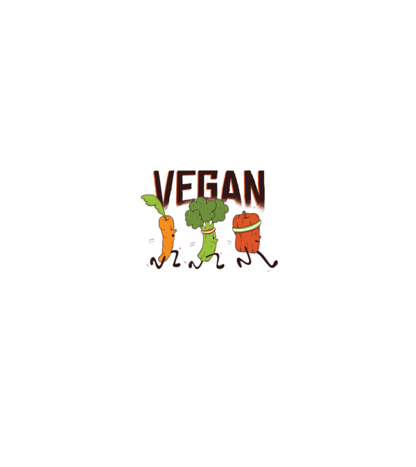 Legume vegan model alb/roșu pe tricou