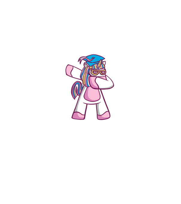 Unicorn Absolvent DAB model liliachiu pe tricou