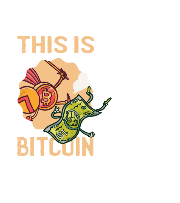 This is Bitcoin model alb pe tricou